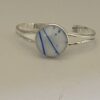 White with Blue Streaks Cuff Bracelet - Image 2