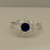 Cobalt Blue Flower Cuff Bracelet
