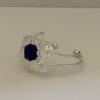 Cobalt Blue Flower Cuff Bracelet - Image 2