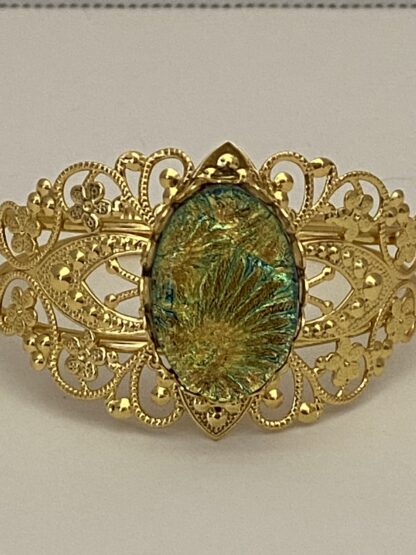 Star Burst Gold Toned Filigree Bracelet