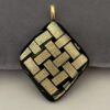 Black and Gold Weave Pendant - Image 2