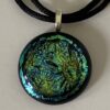 Aqua Dichroic Round Pendant