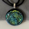 Aqua Dichroic Round Pendant - Image 2