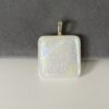 Dichroic on White Fused Glass Pendant