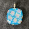 Turquoise Diamond Pattern Dichroic Pendant - Image 2