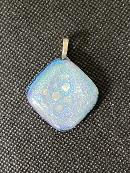 Aqua and Purple Layered Dichroic Pendant - Image 2