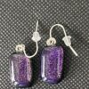 Deep Purple Dichroic Earrings - Image 2