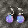 Purple/Blue Layered Dichroic Earrings - Image 2