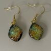 Dichroic Diamond Shaped Earrings - Image 2